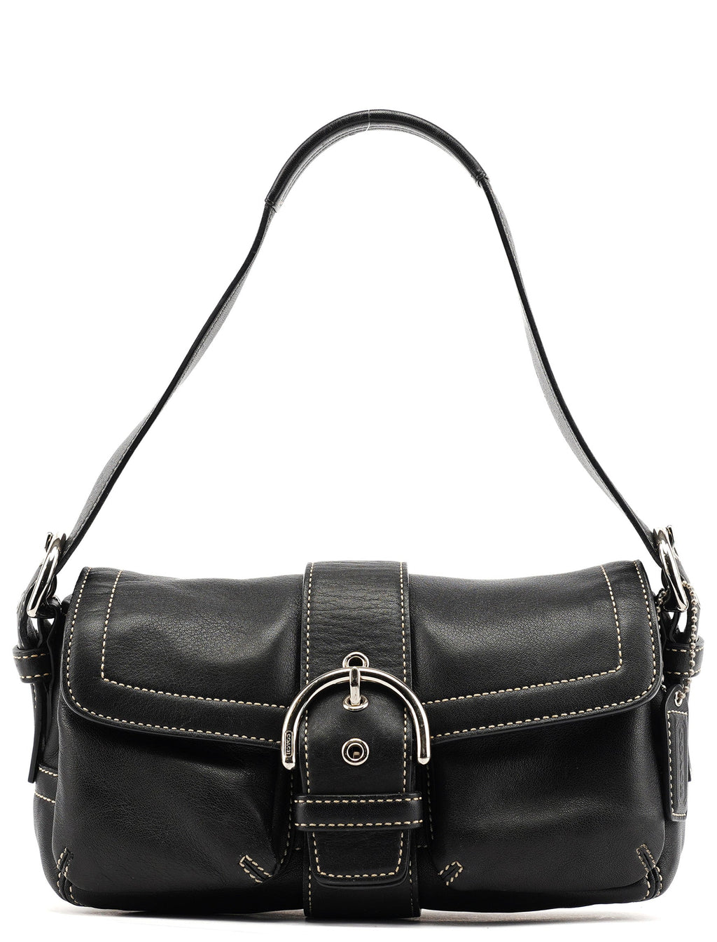 Black Leather Soho Shoulder Bag