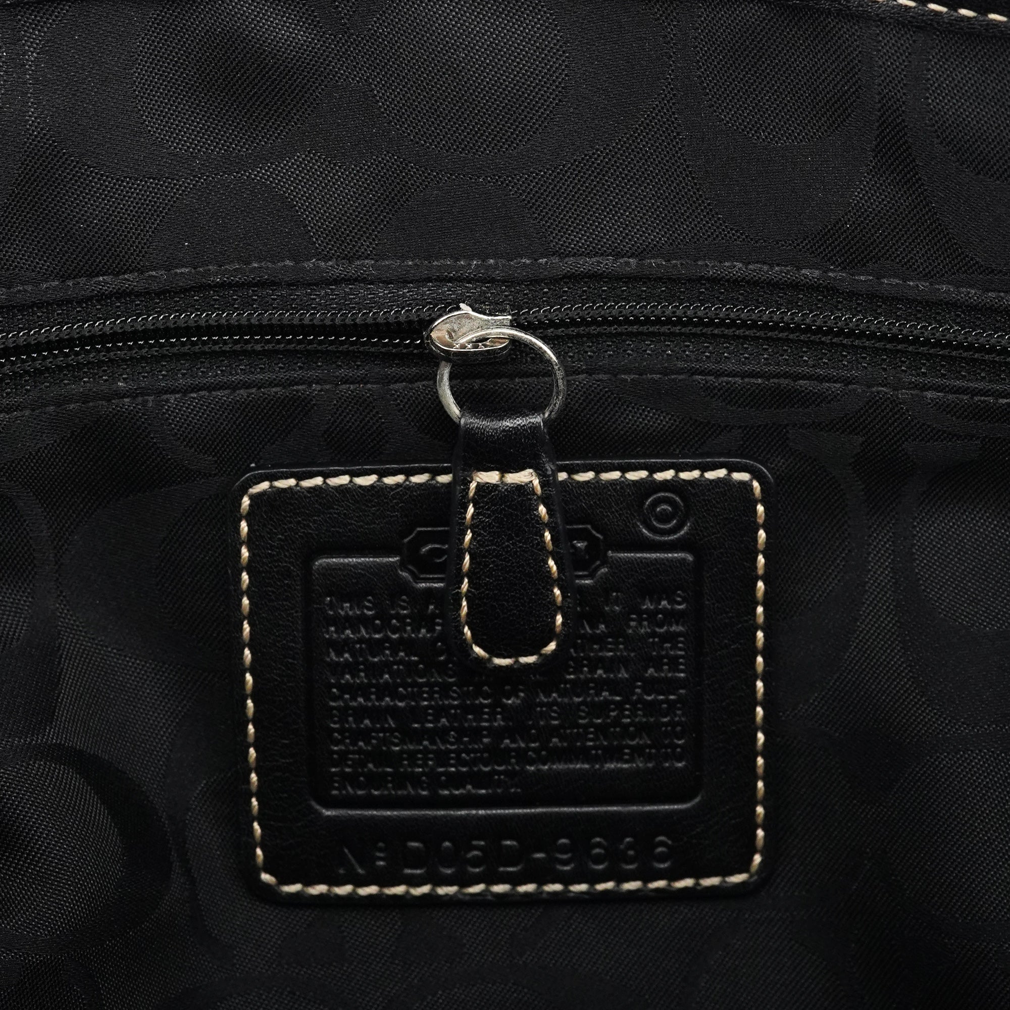 Black Leather Soho Tote Bag
