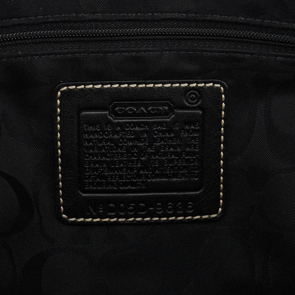 Black Leather Soho Tote Bag