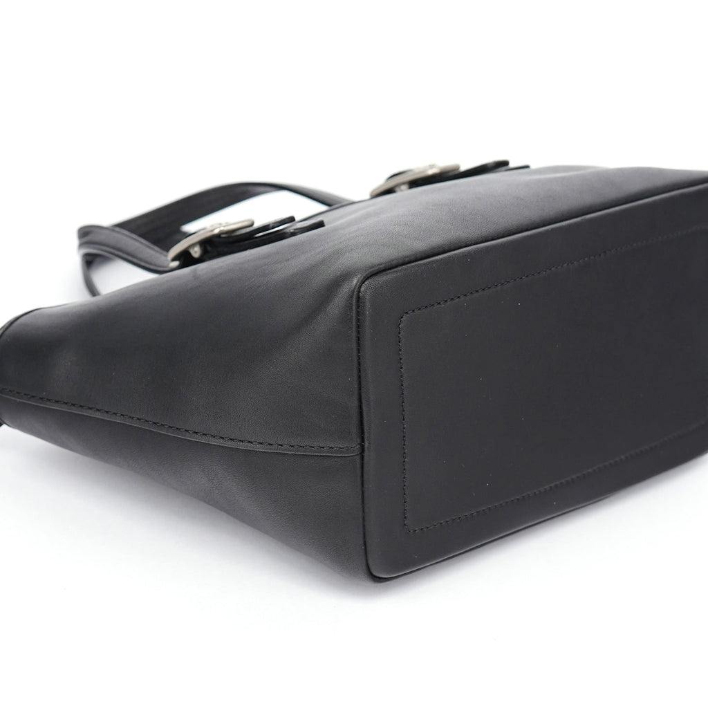 Black Leather Tote Bag