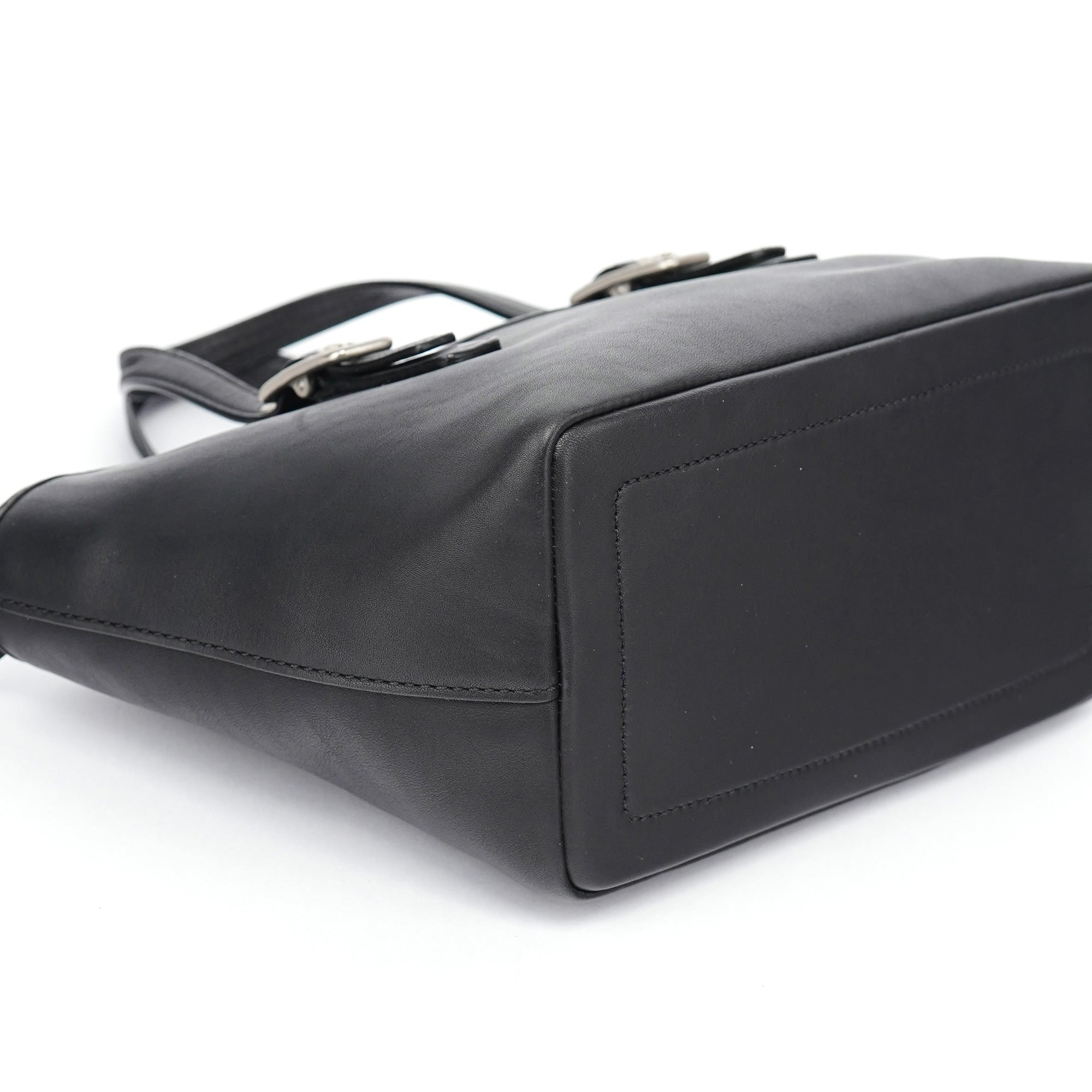 Black Leather Tote Bag