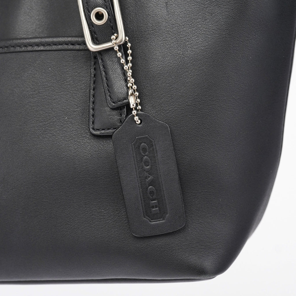 Black Leather Tote Bag
