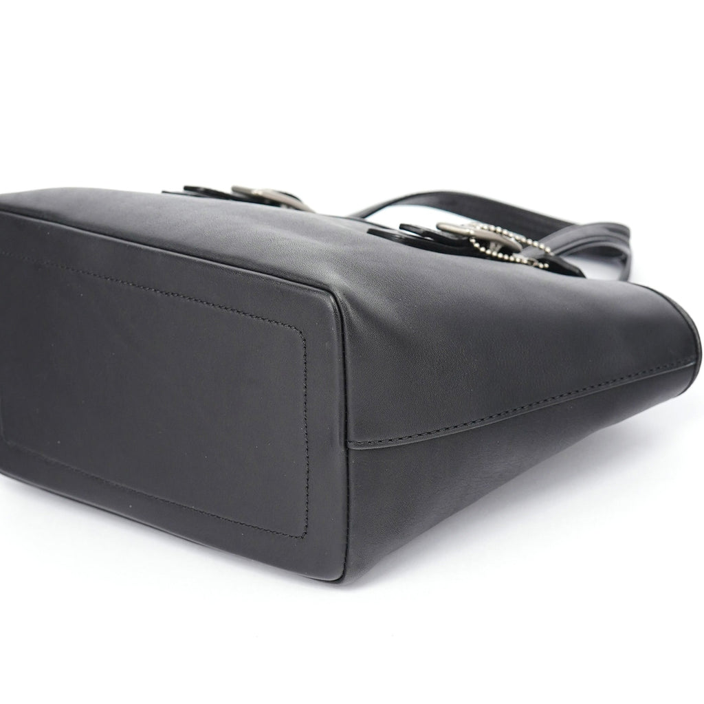 Black Leather Tote Bag