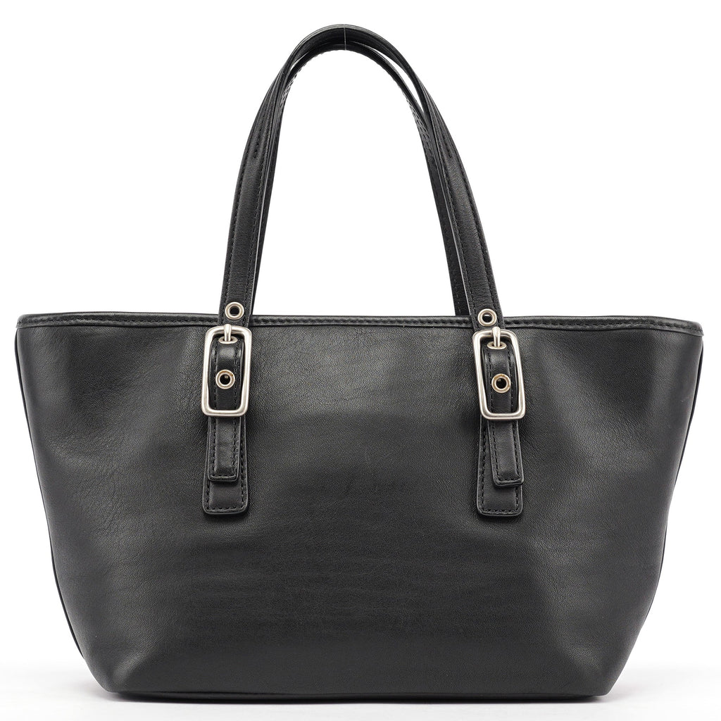 Black Leather Tote Bag