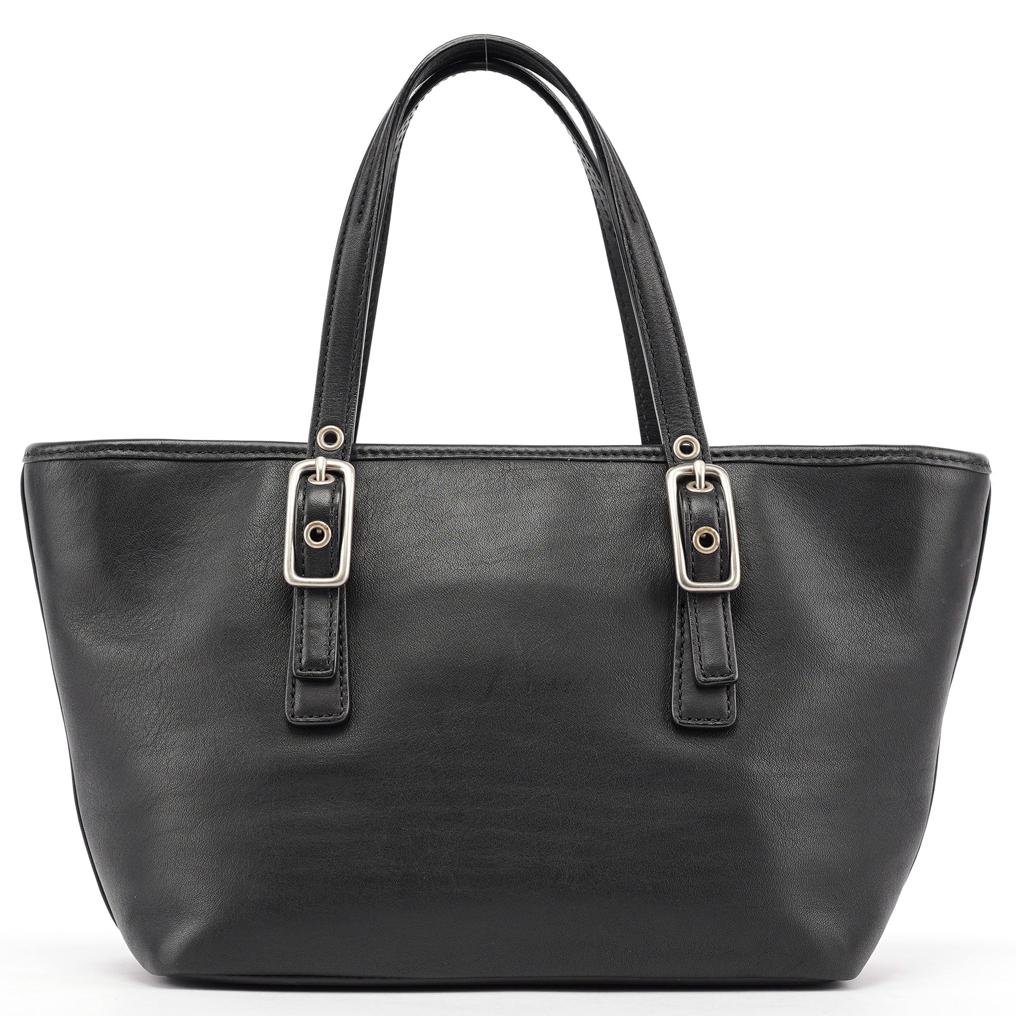 Black Leather Tote Bag