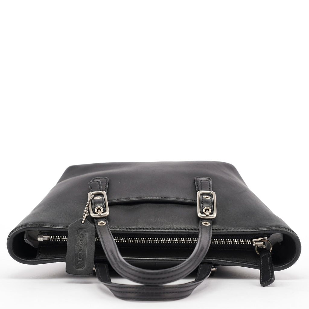 Black Leather Tote Bag