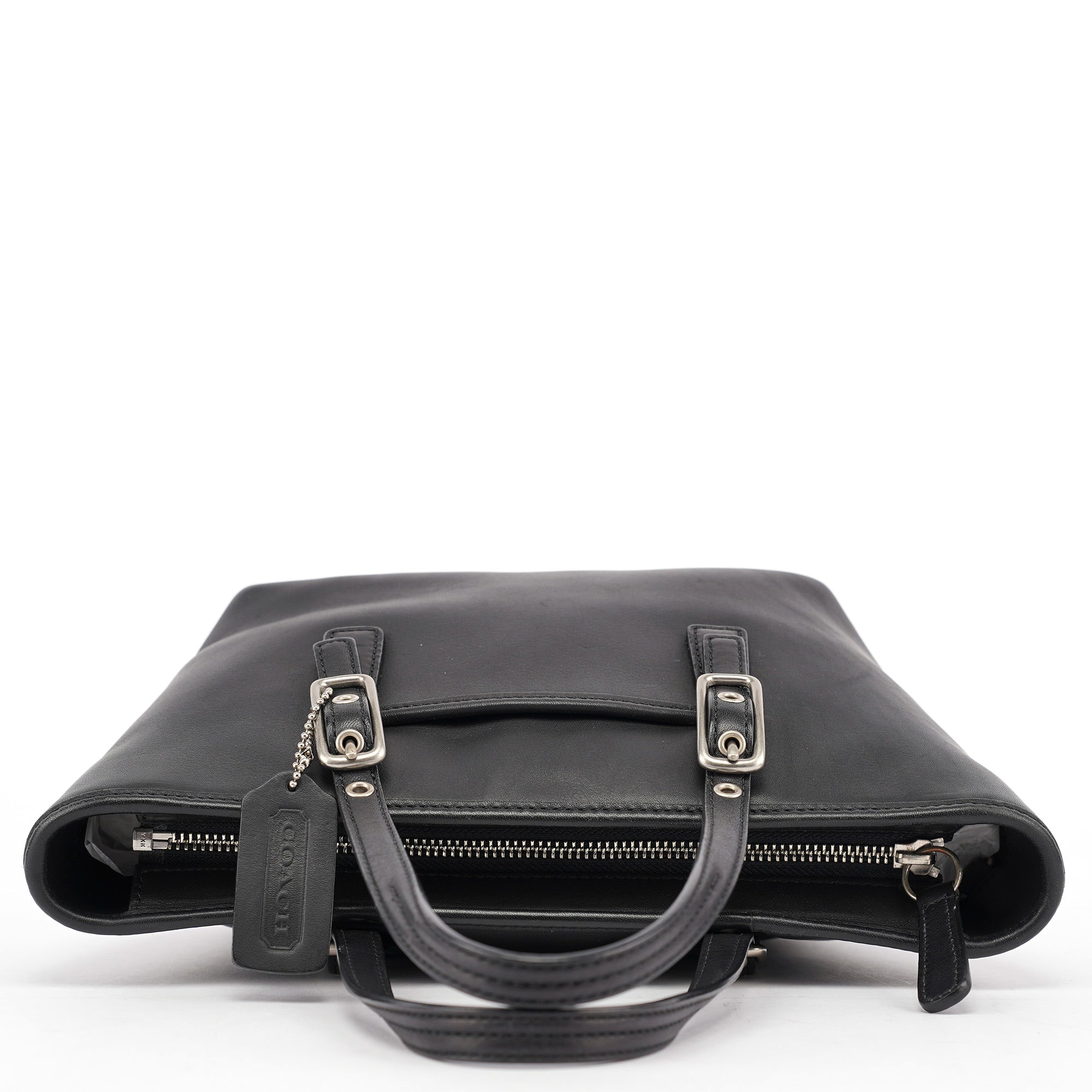 Black Leather Tote Bag