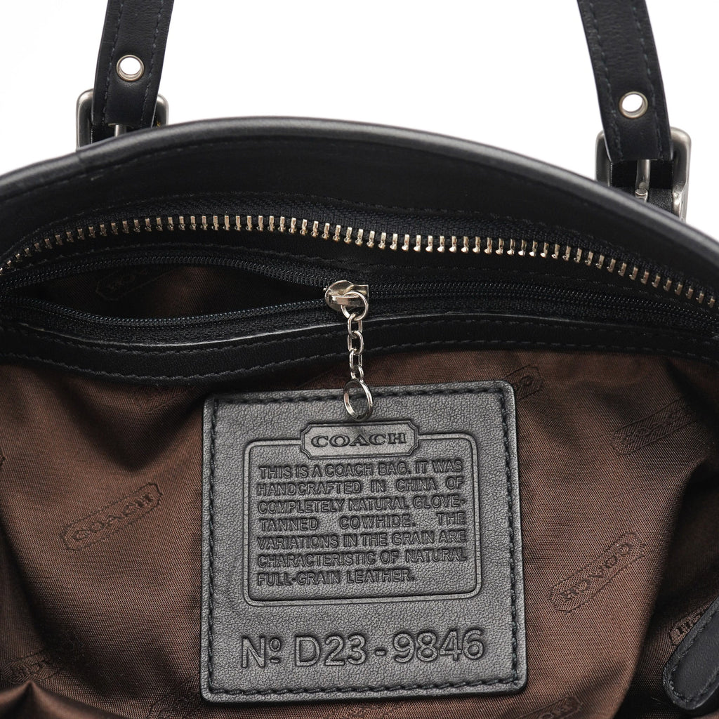 Black Leather Tote Bag