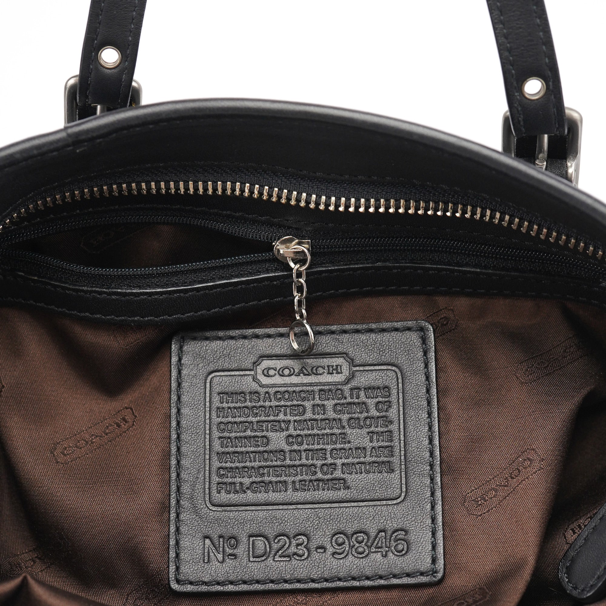 Black Leather Tote Bag