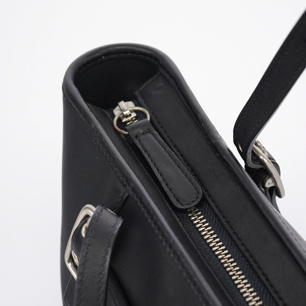 Black Leather Tote Bag