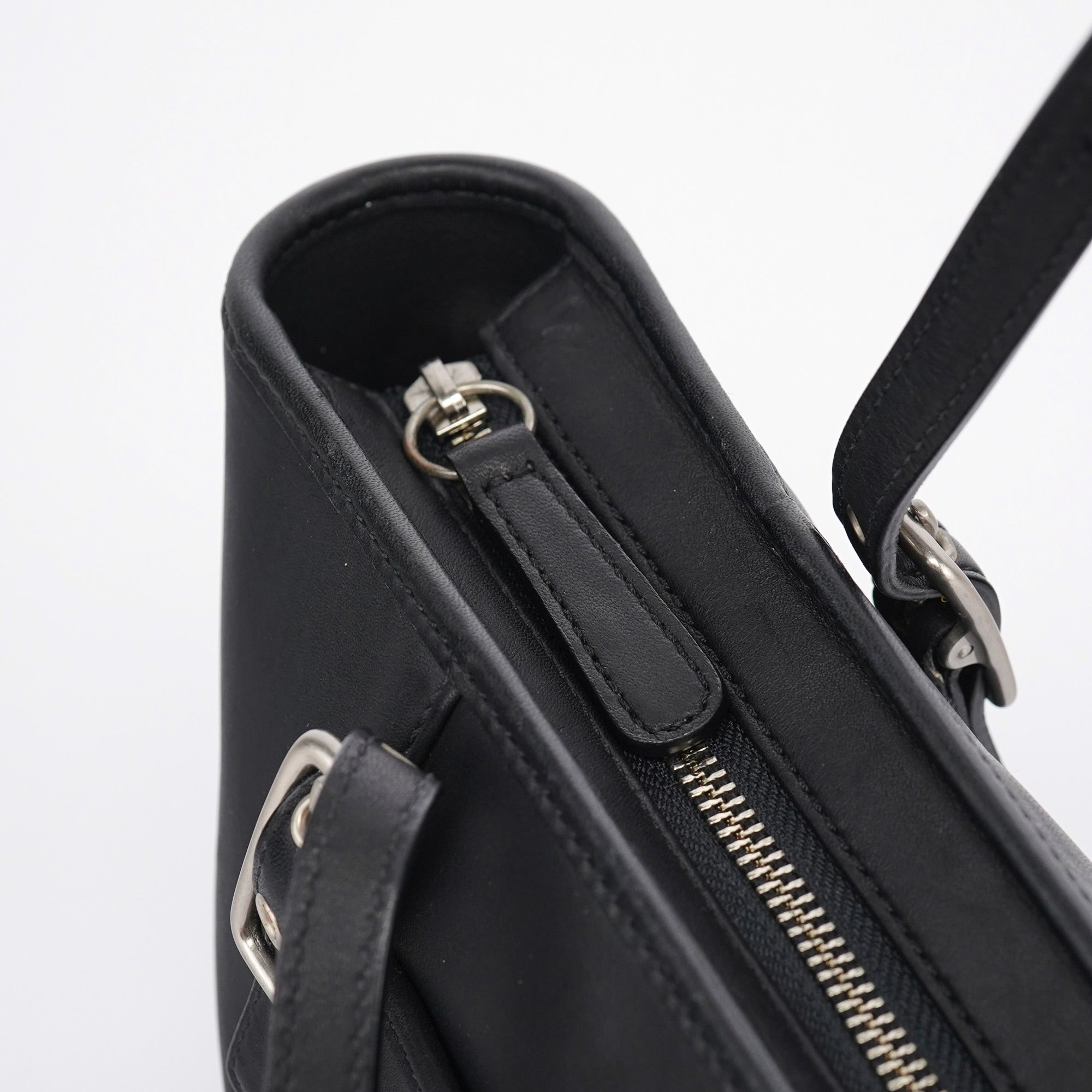 Black Leather Tote Bag