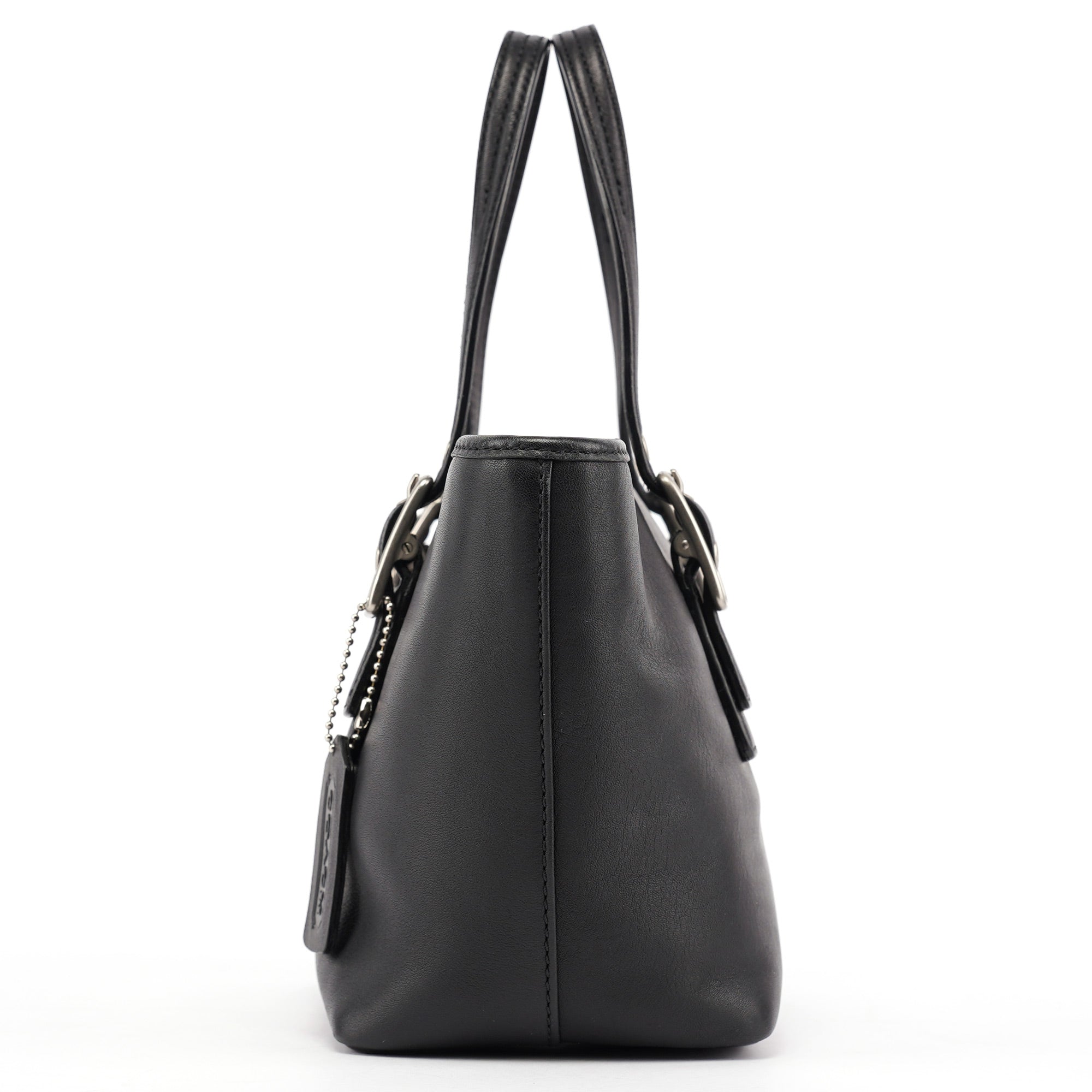 Black Leather Tote Bag