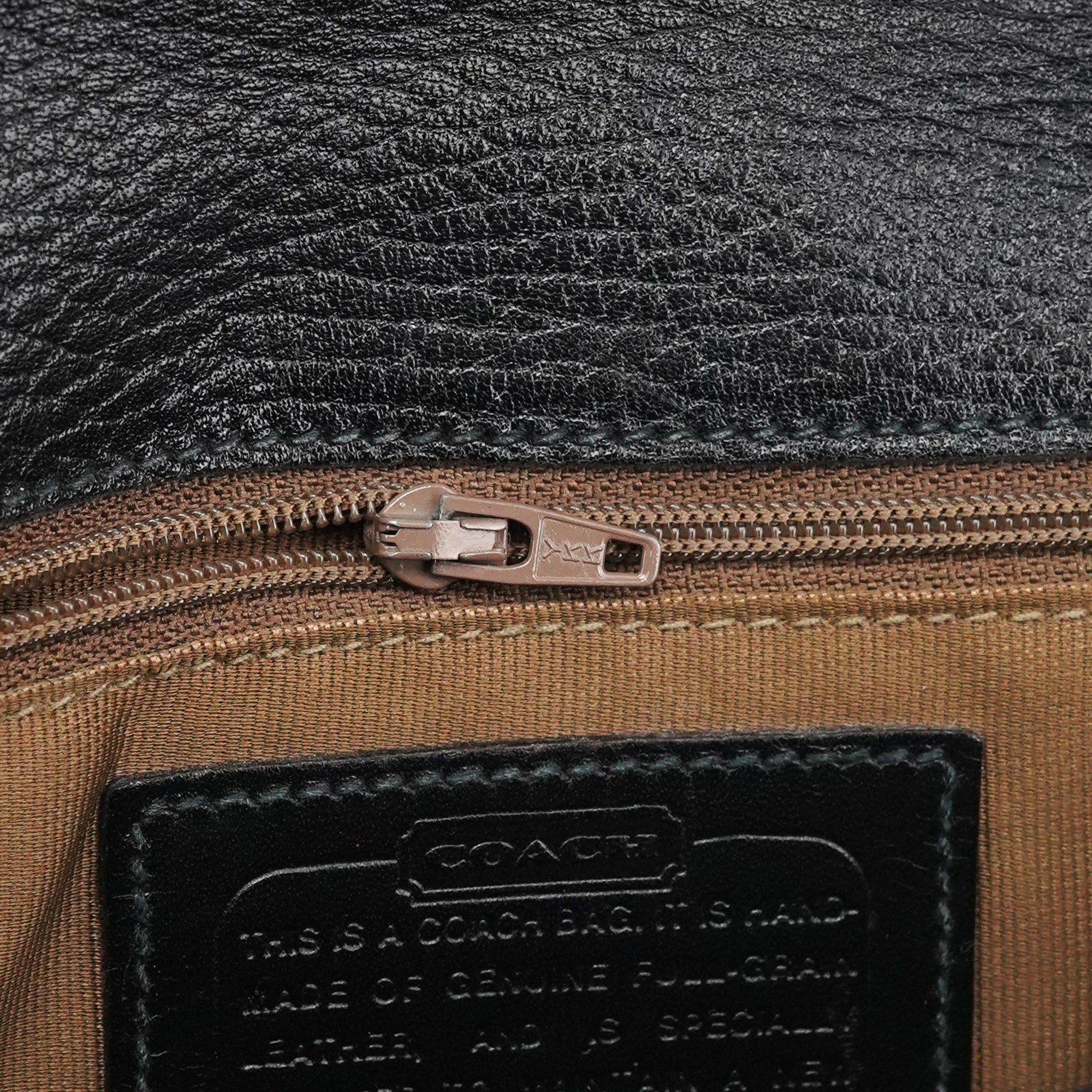 Black Leather Turnlock Crossbody Bag