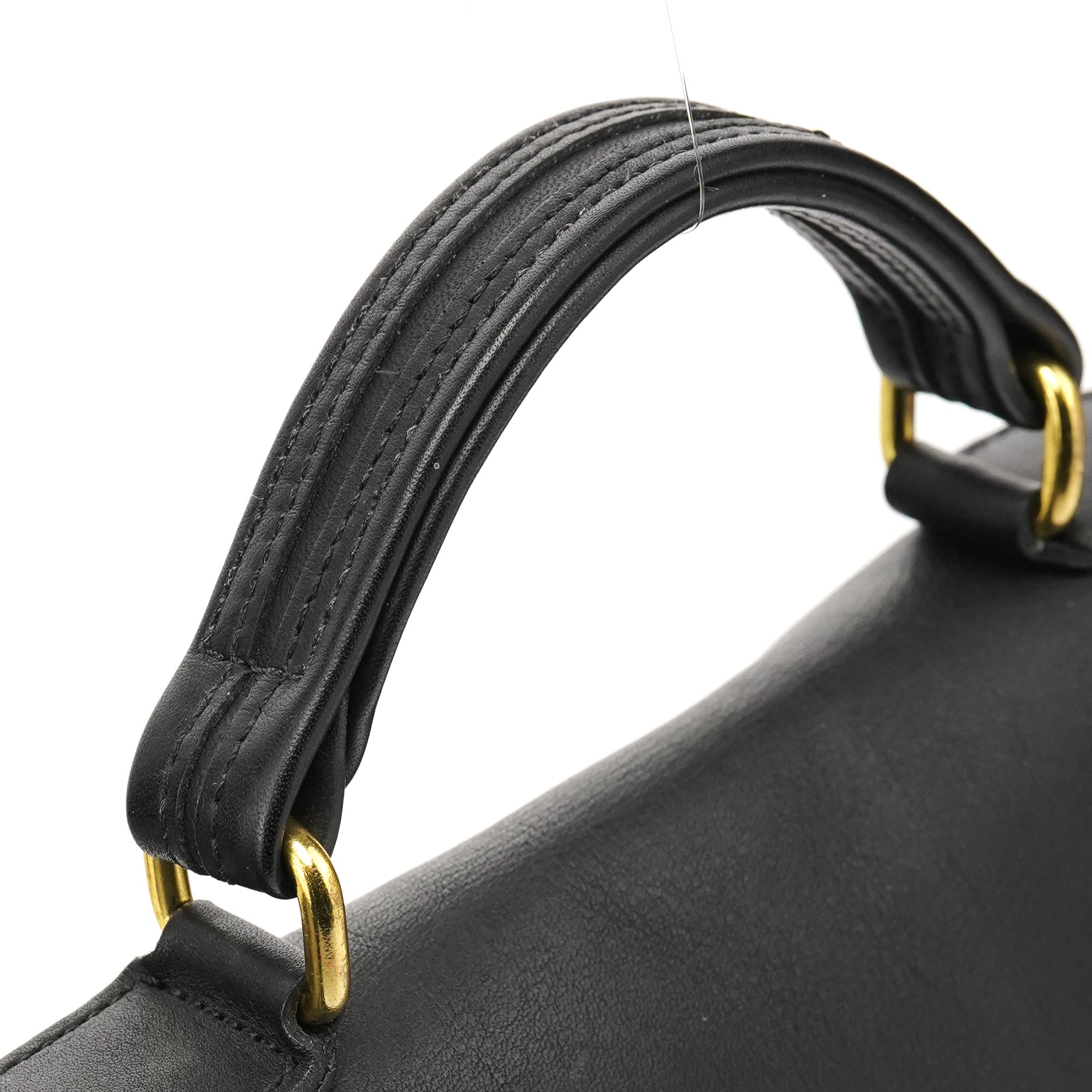 Black Leather Willis 2-Way Bag