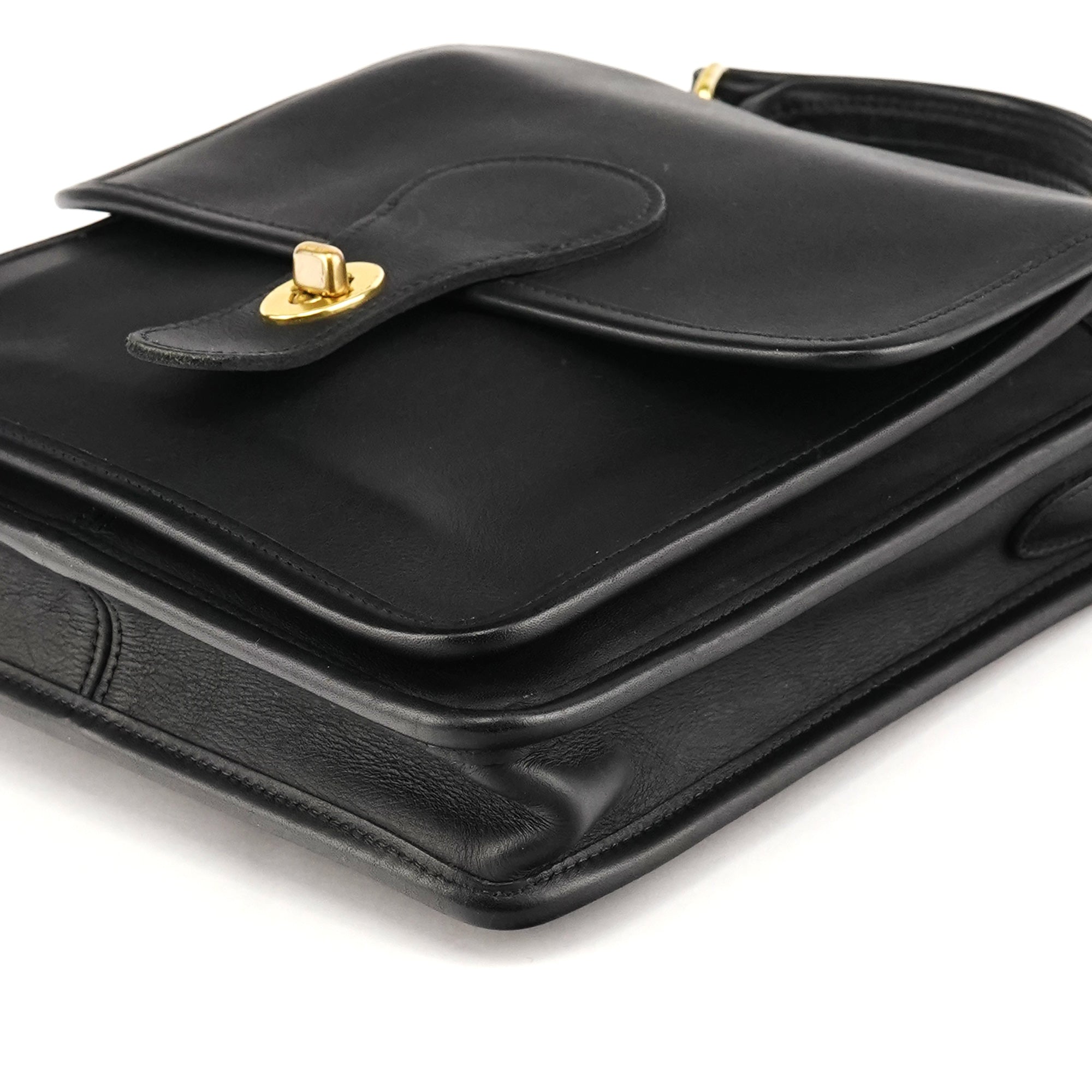 Black Leather Willis 2-Way Bag