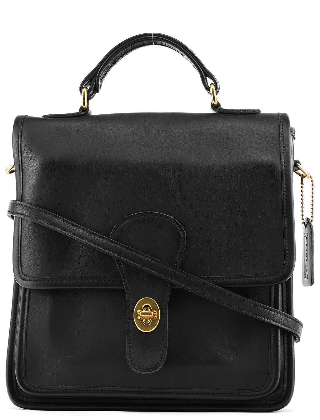Black Leather Willis 2-Way Bag