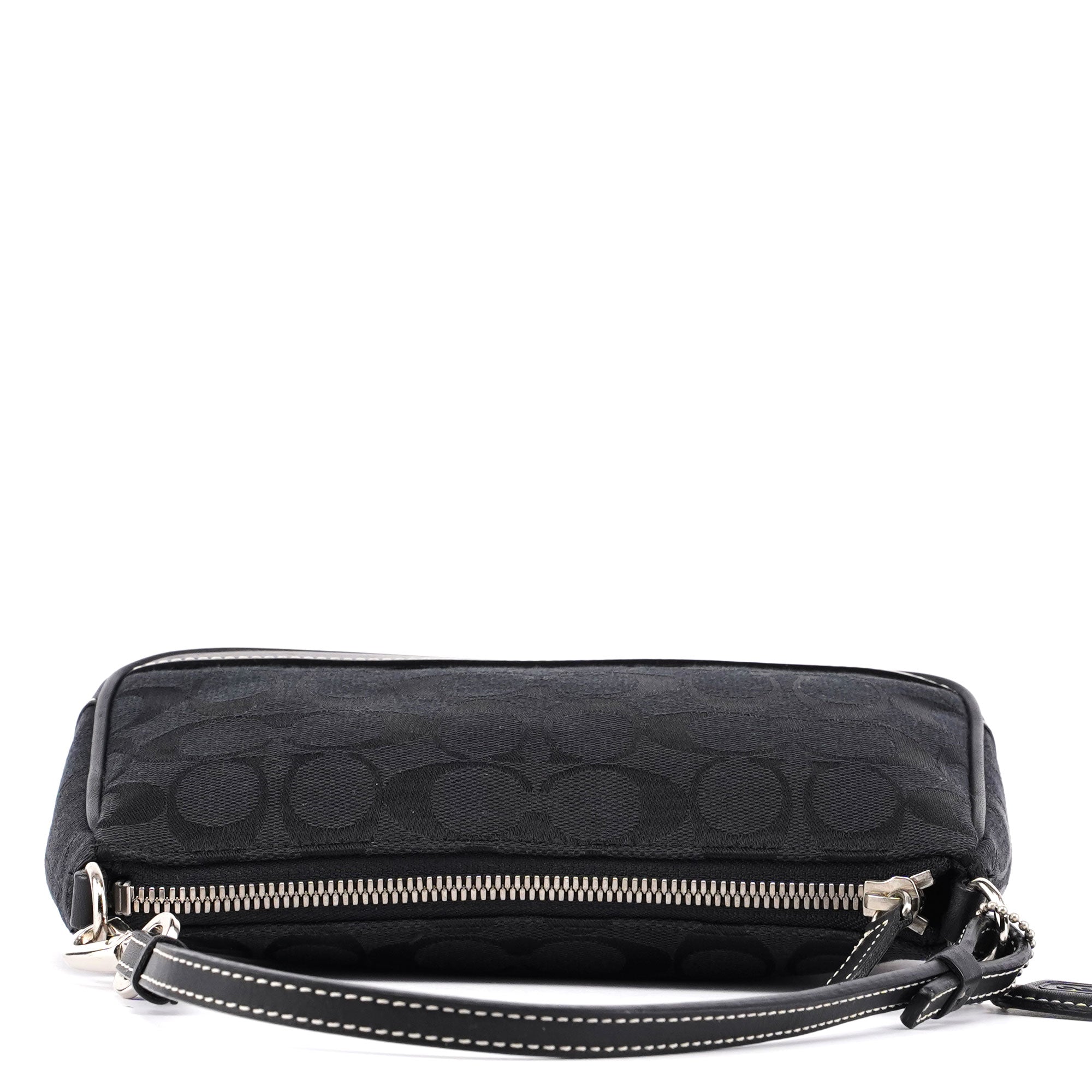 Black Monogram Canvas Calfskin Shoulder Bag