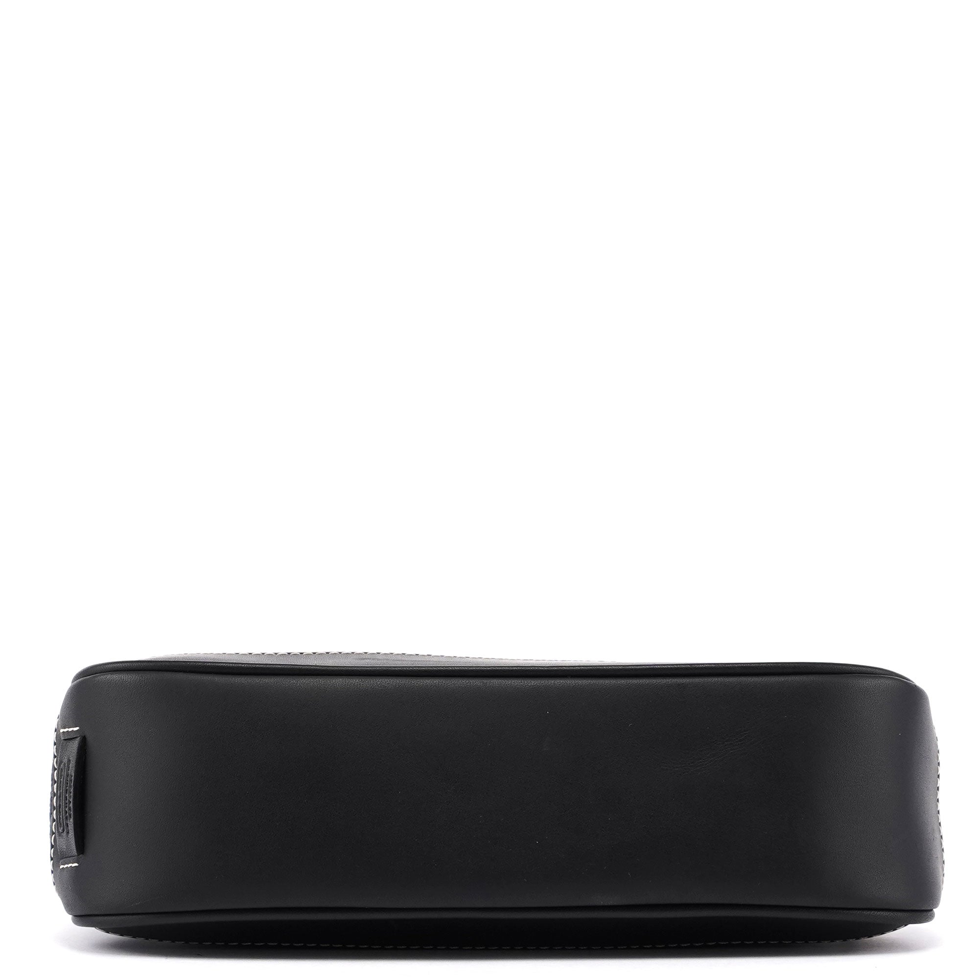 Black Monogram Canvas Calfskin Shoulder Bag