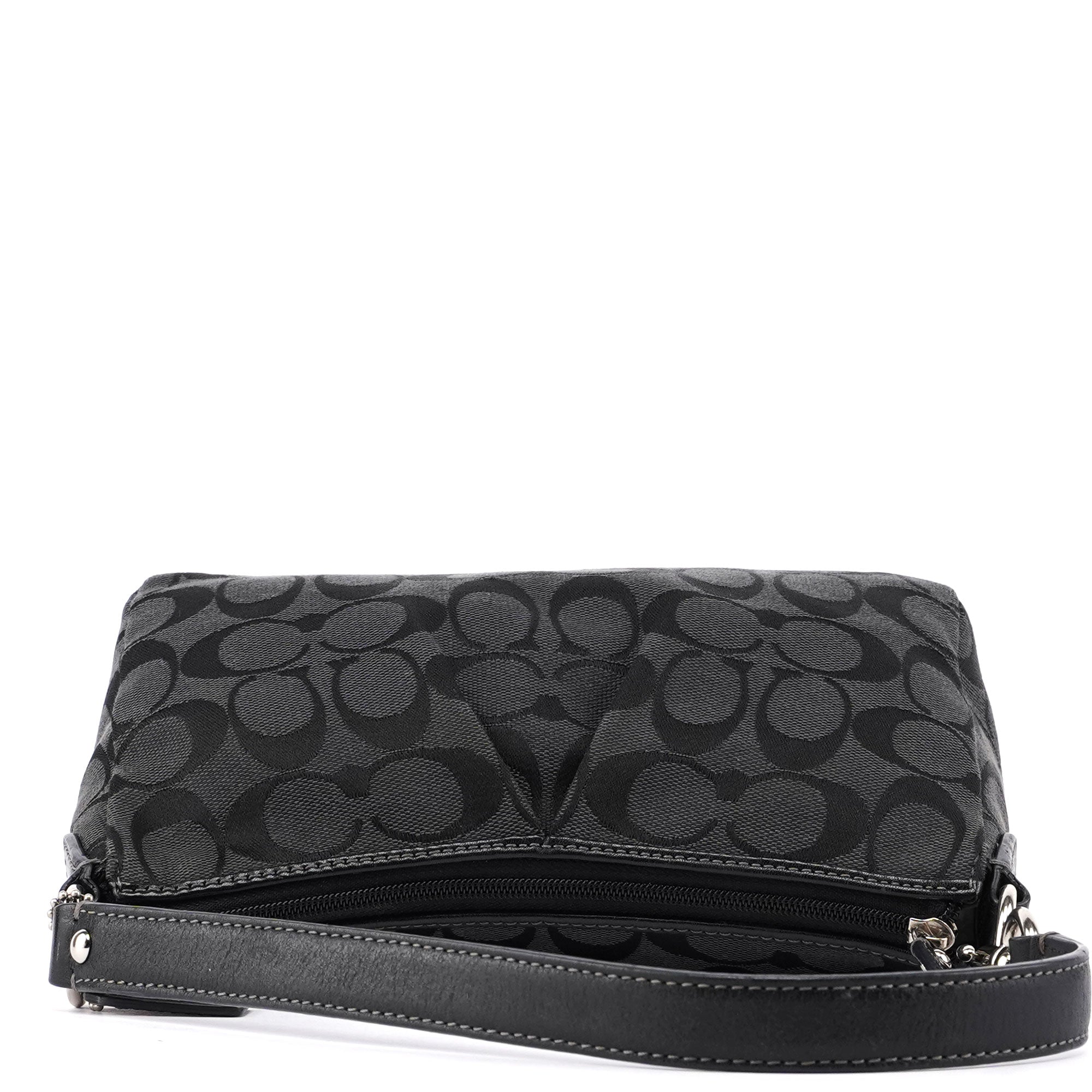 Black Monogram Canvas Calfskin Shoulder Bag