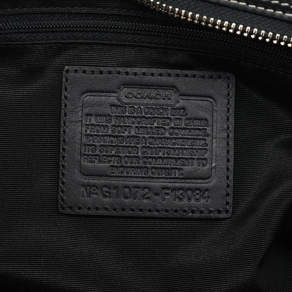 Black Pebbled Leather Hamptons Tote Bag