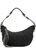 Black Quilted Nylon Shoulder Bag