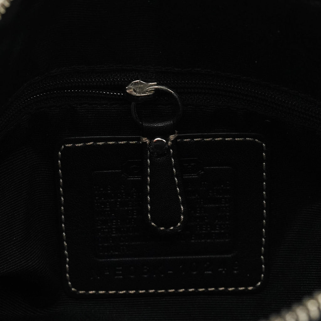 Black Signature Canvas Shoulder Bag