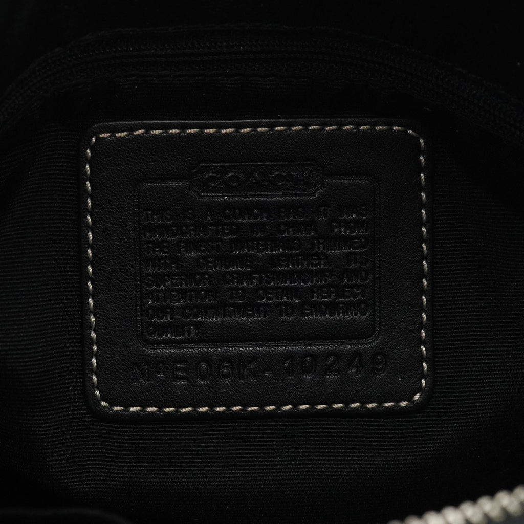Black Signature Canvas Shoulder Bag