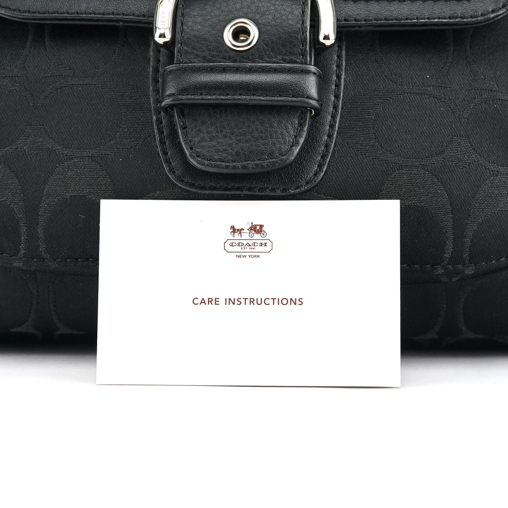 Black Signature Canvas Soho Tote Bag