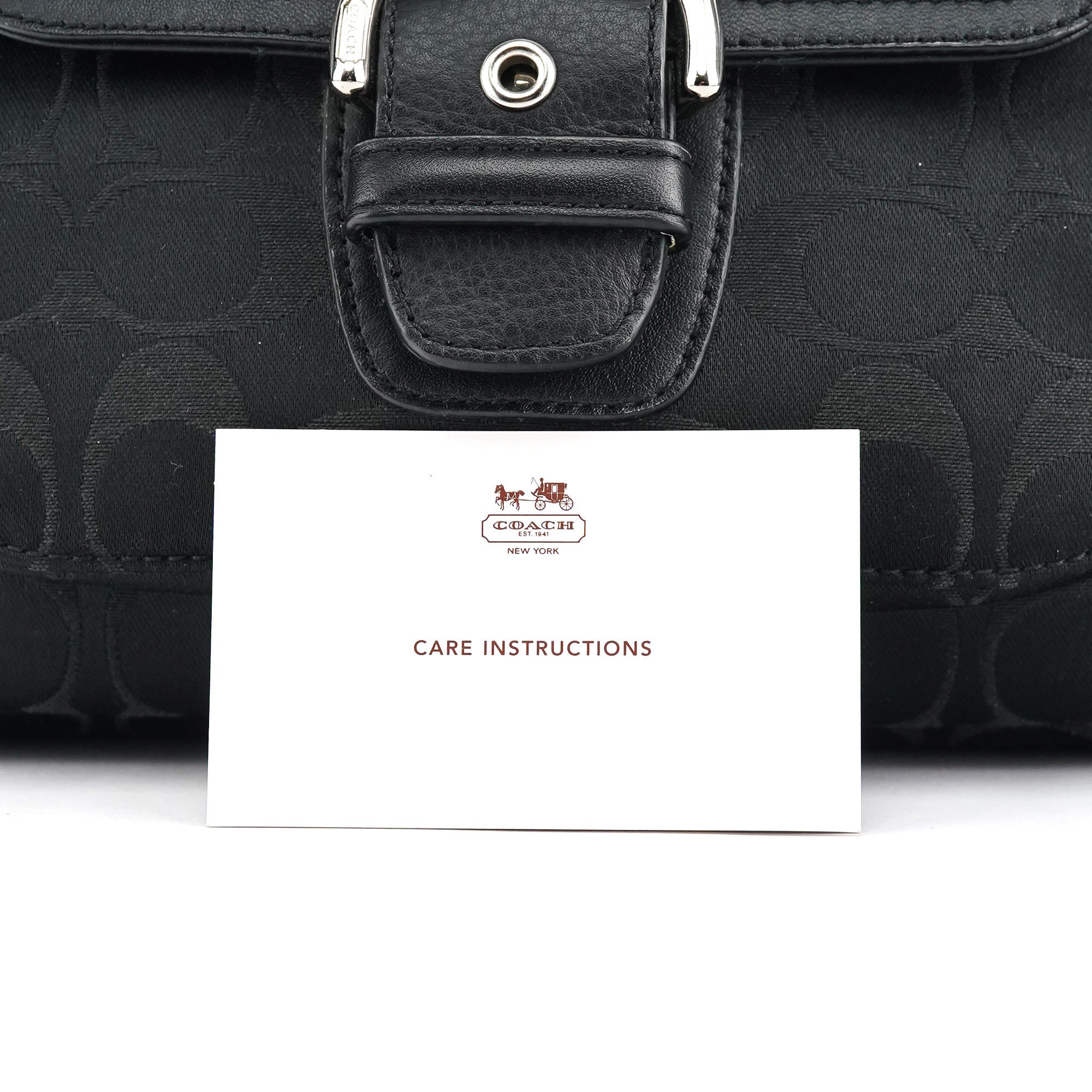 Black Signature Canvas Soho Tote Bag