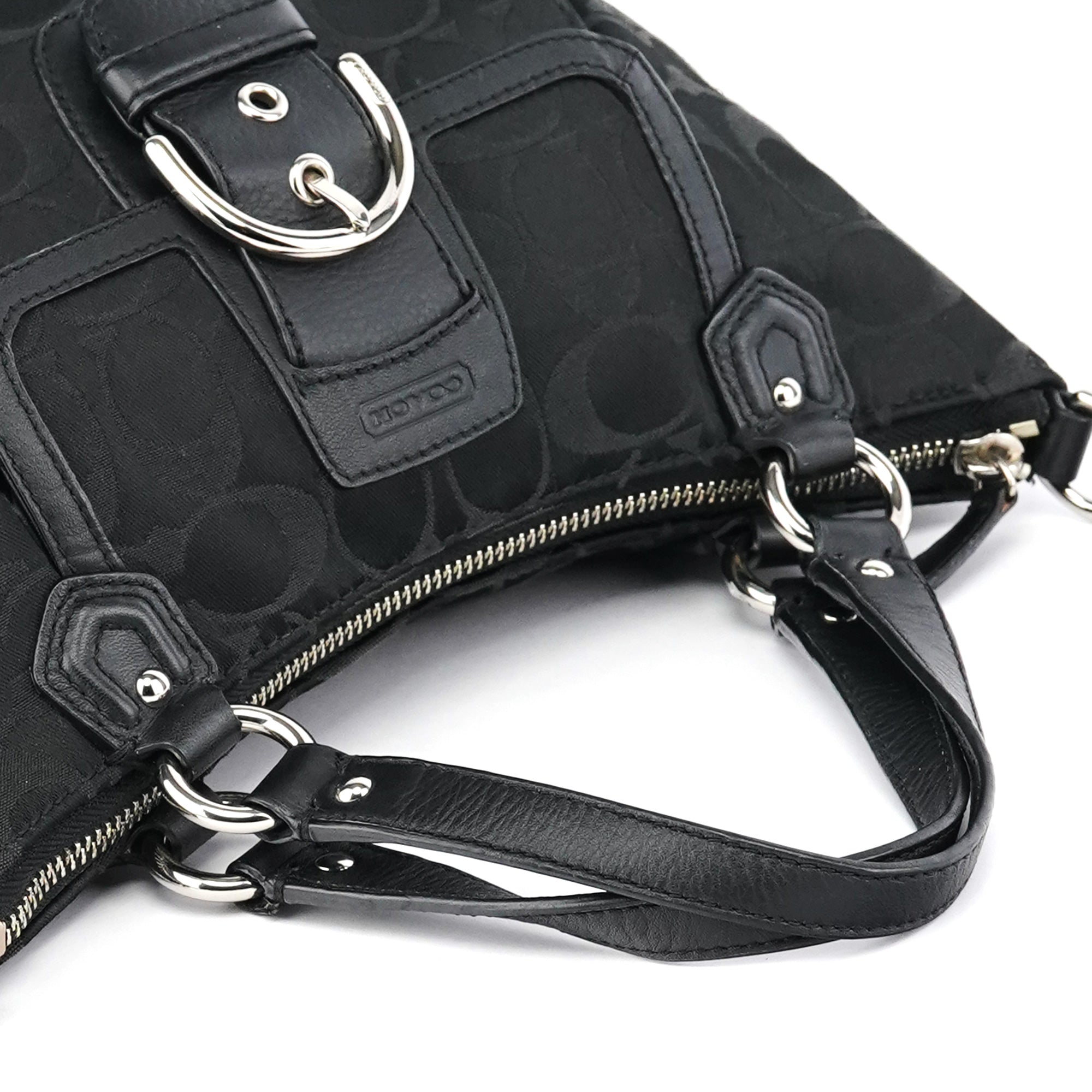 Black Signature Canvas Soho Tote Bag