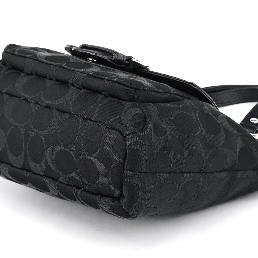 Black Signature Canvas Soho Tote Bag
