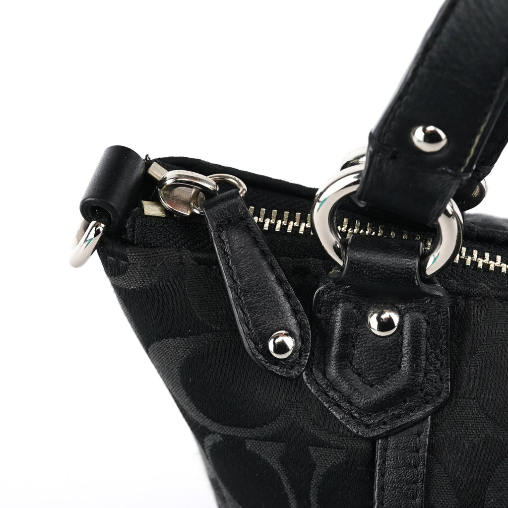 Black Signature Canvas Soho Tote Bag