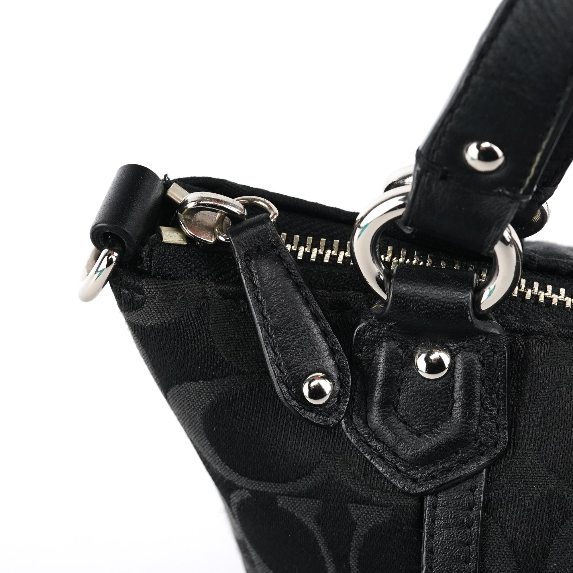 Black Signature Canvas Soho Tote Bag
