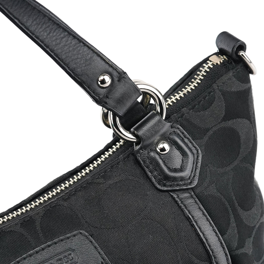 Black Signature Canvas Soho Tote Bag