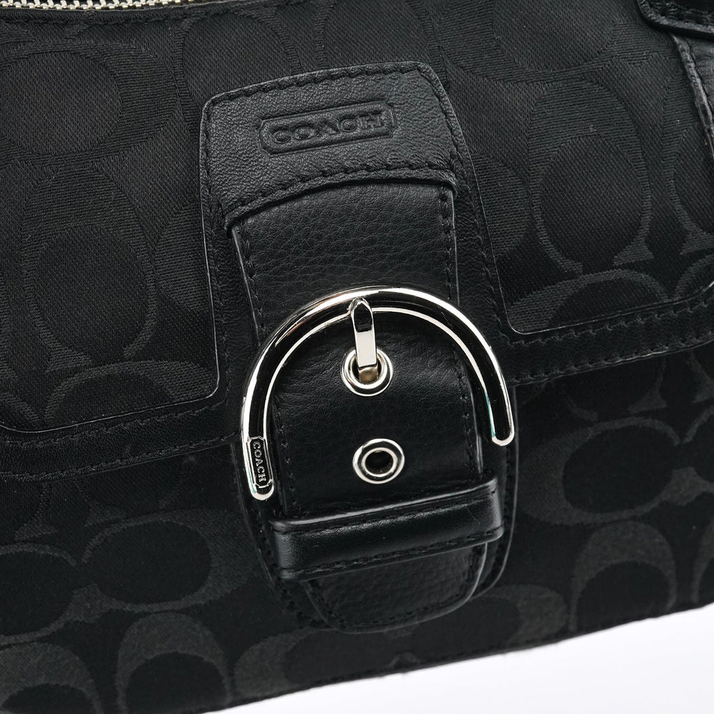 Black Signature Canvas Soho Tote Bag