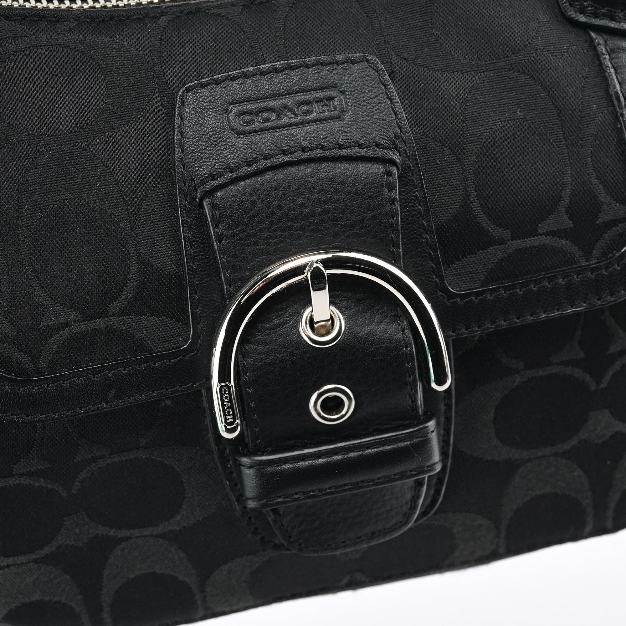 Black Signature Canvas Soho Tote Bag