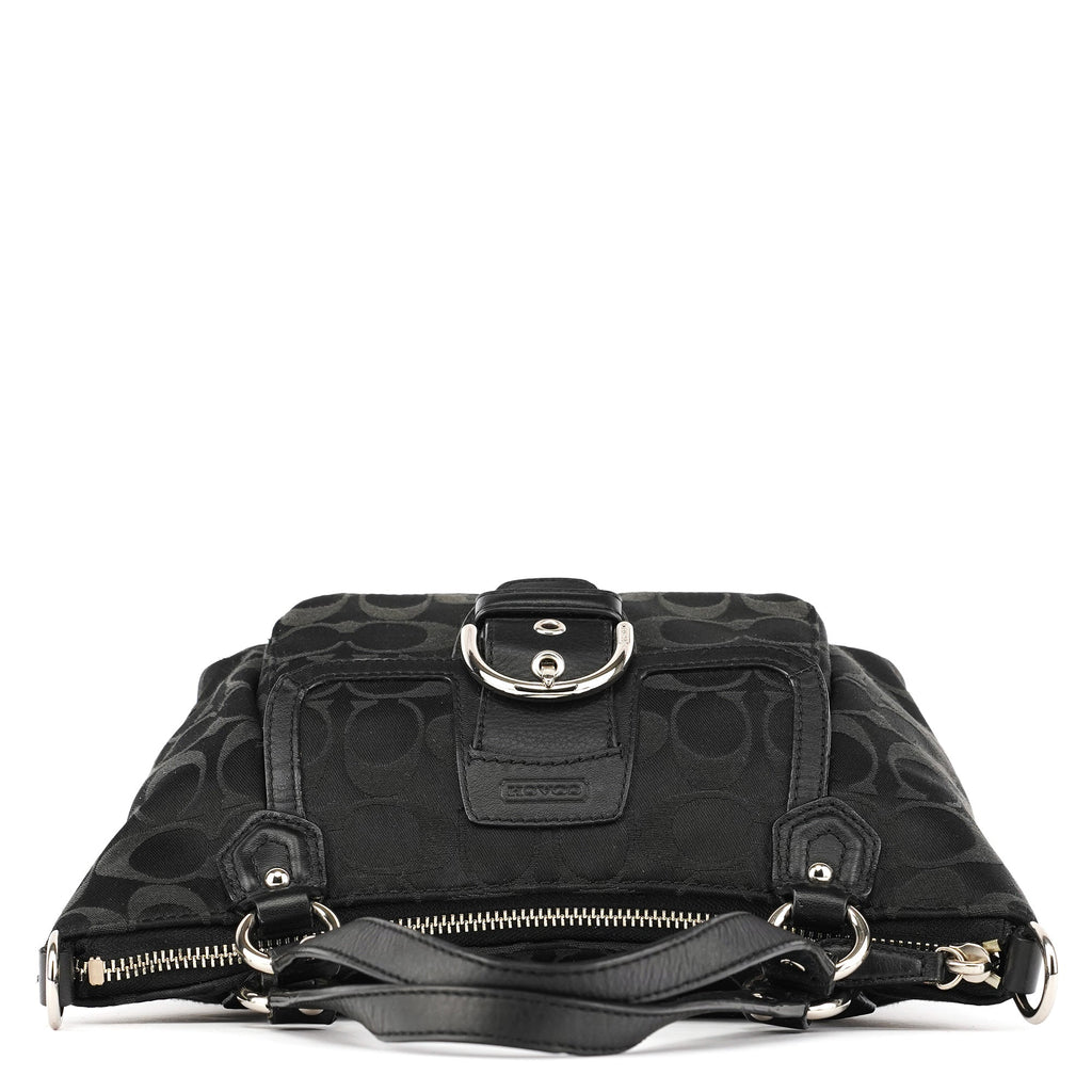 Black Signature Canvas Soho Tote Bag