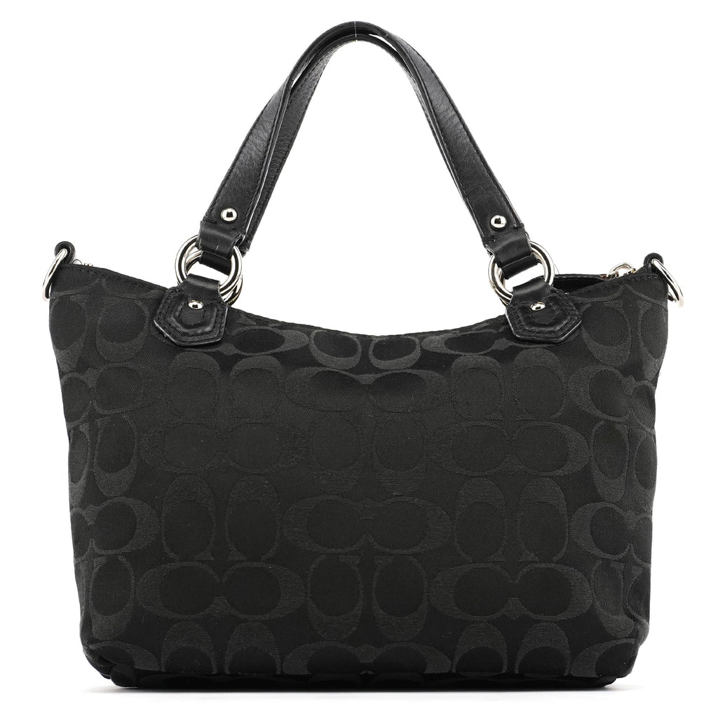Black Signature Canvas Soho Tote Bag