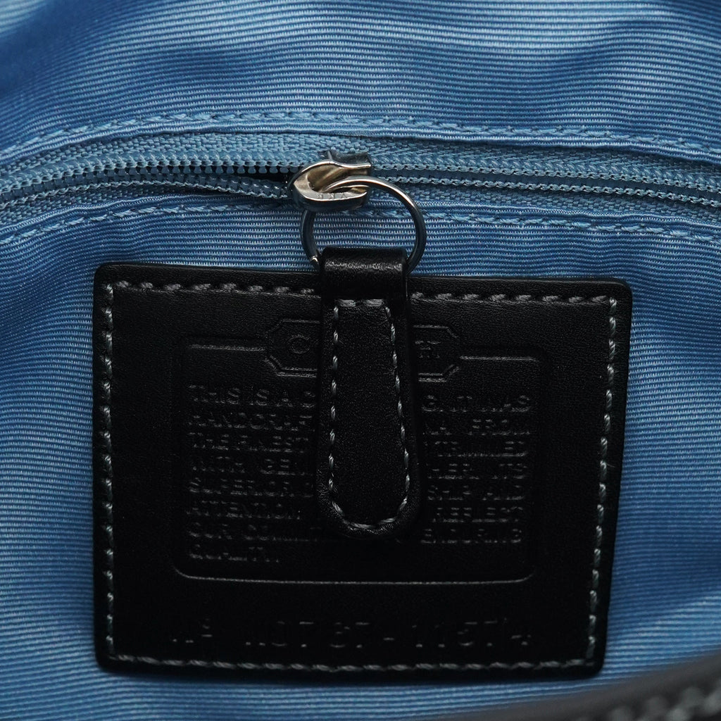 Black Signature Canvas Turnlock Shoulder Bag