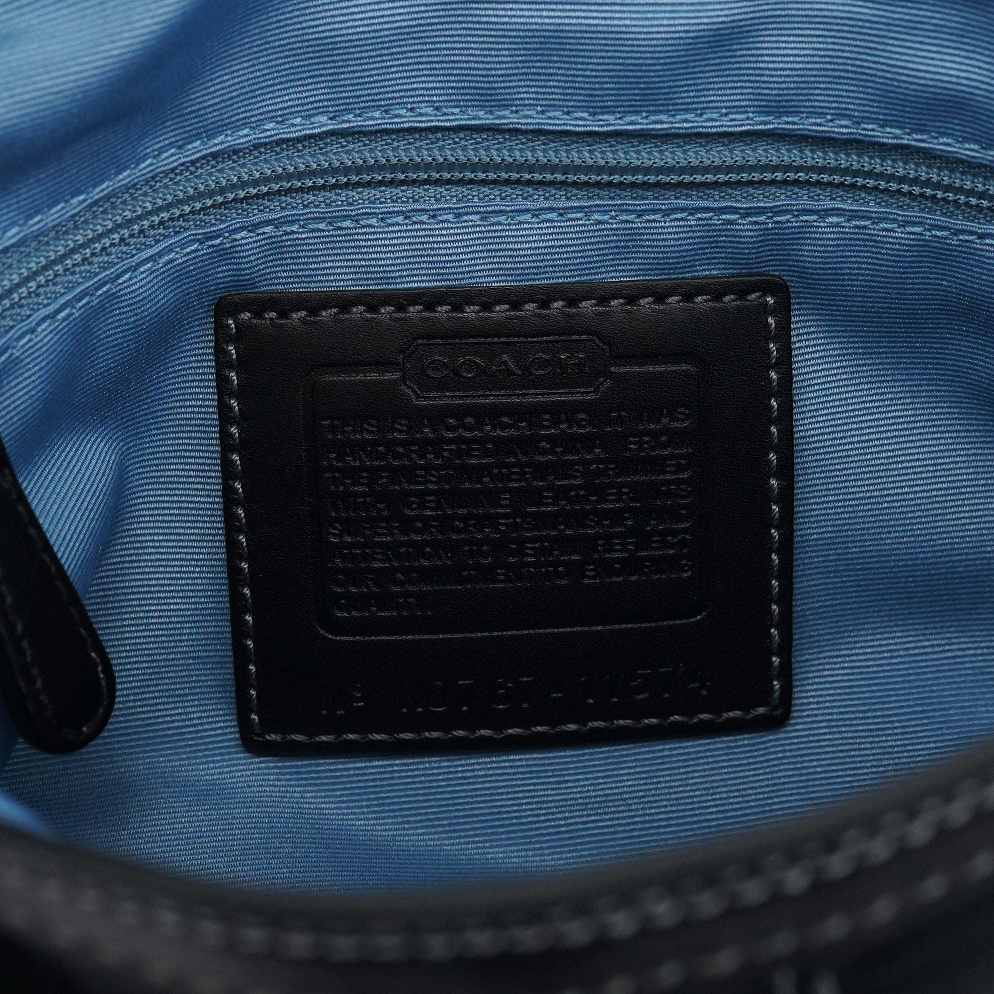 Black Signature Canvas Turnlock Shoulder Bag