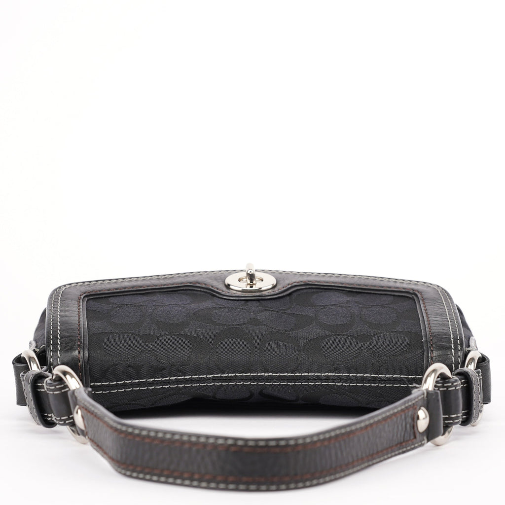 Black Turnlock Shoulder Bag
