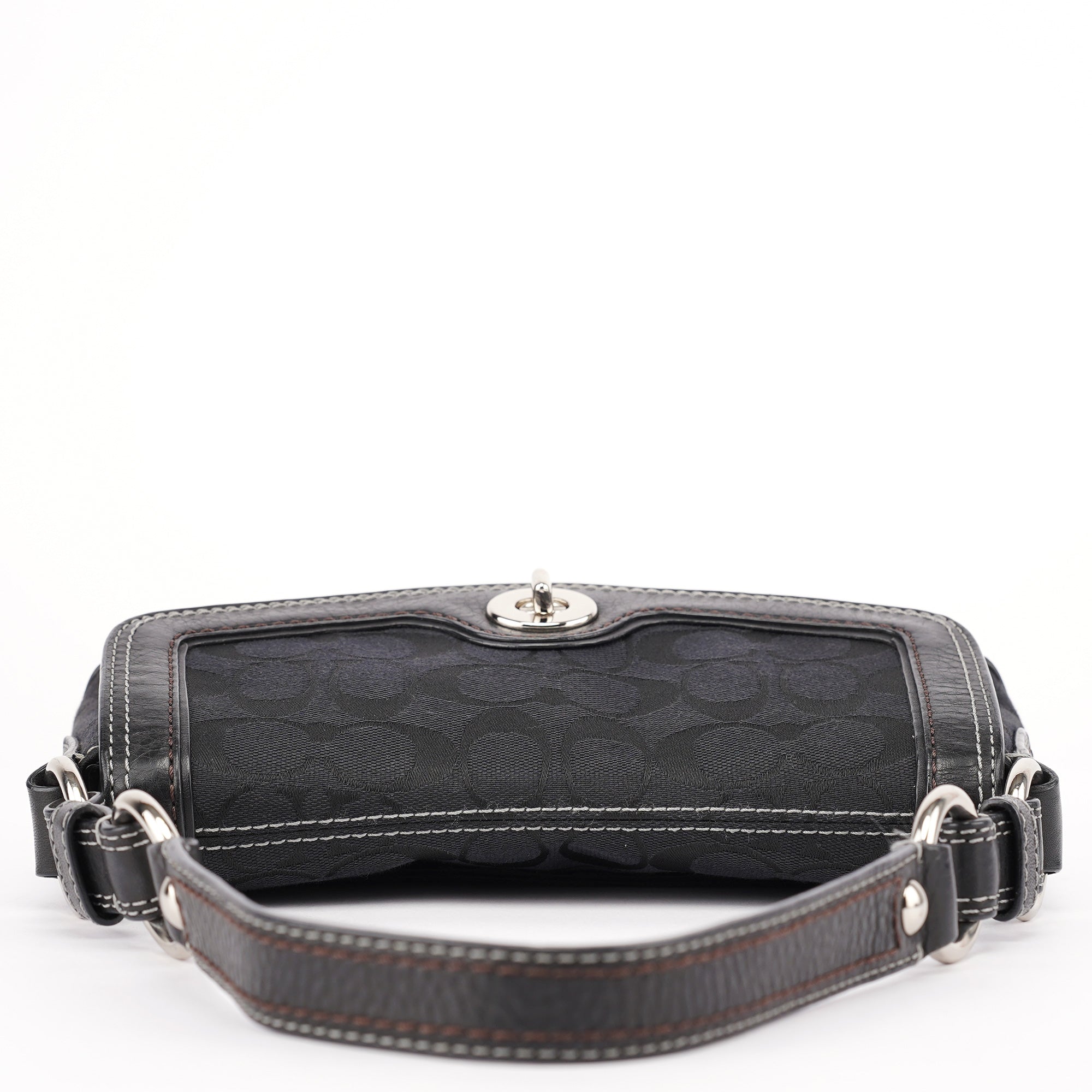 Black Turnlock Shoulder Bag