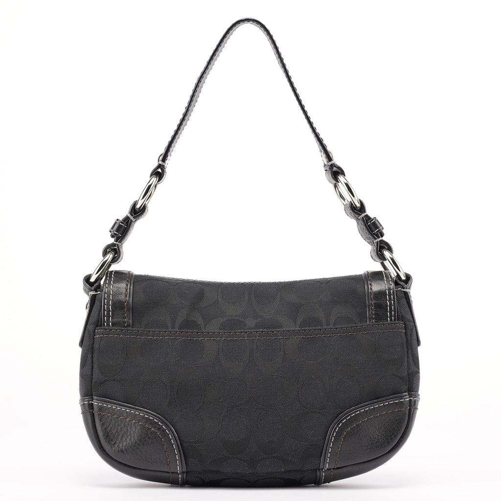Black Turnlock Shoulder Bag