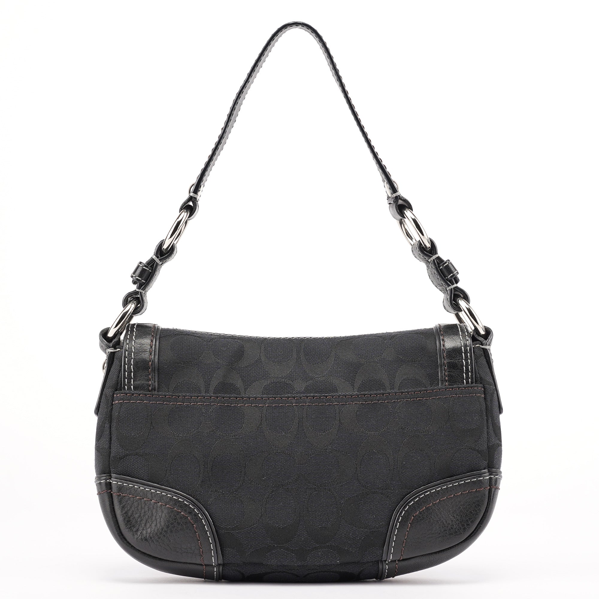 Black Turnlock Shoulder Bag