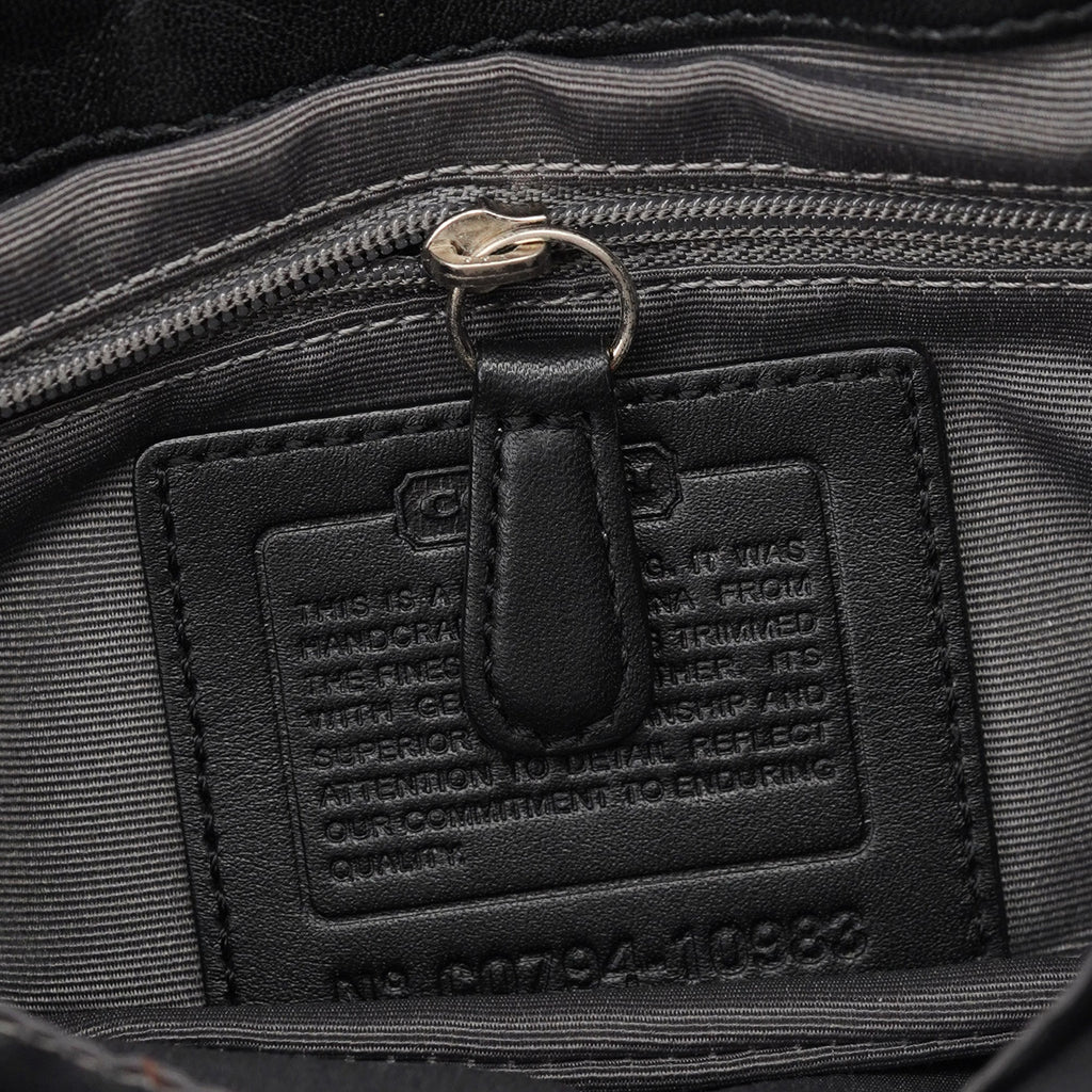 Black Turnlock Shoulder Bag