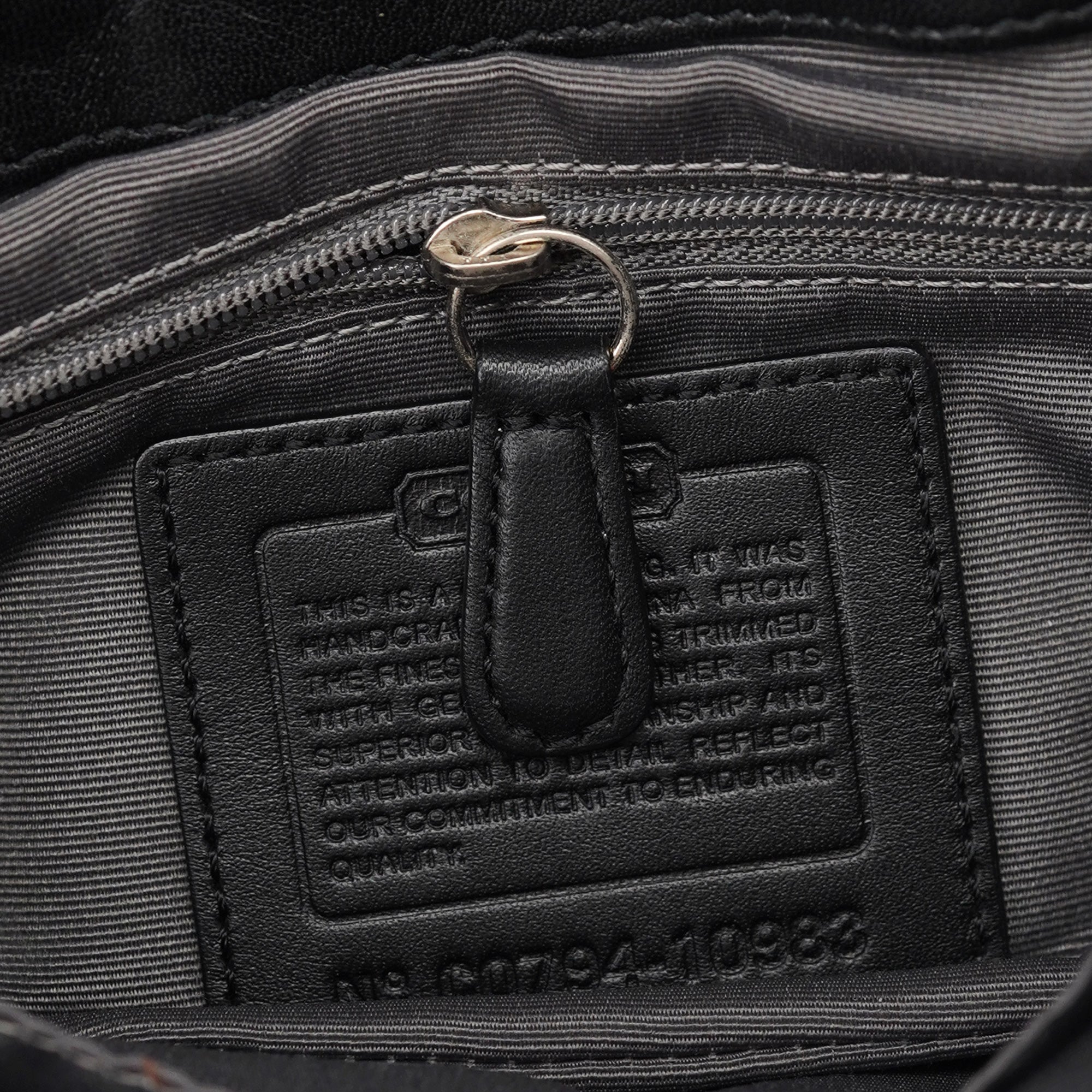 Black Turnlock Shoulder Bag