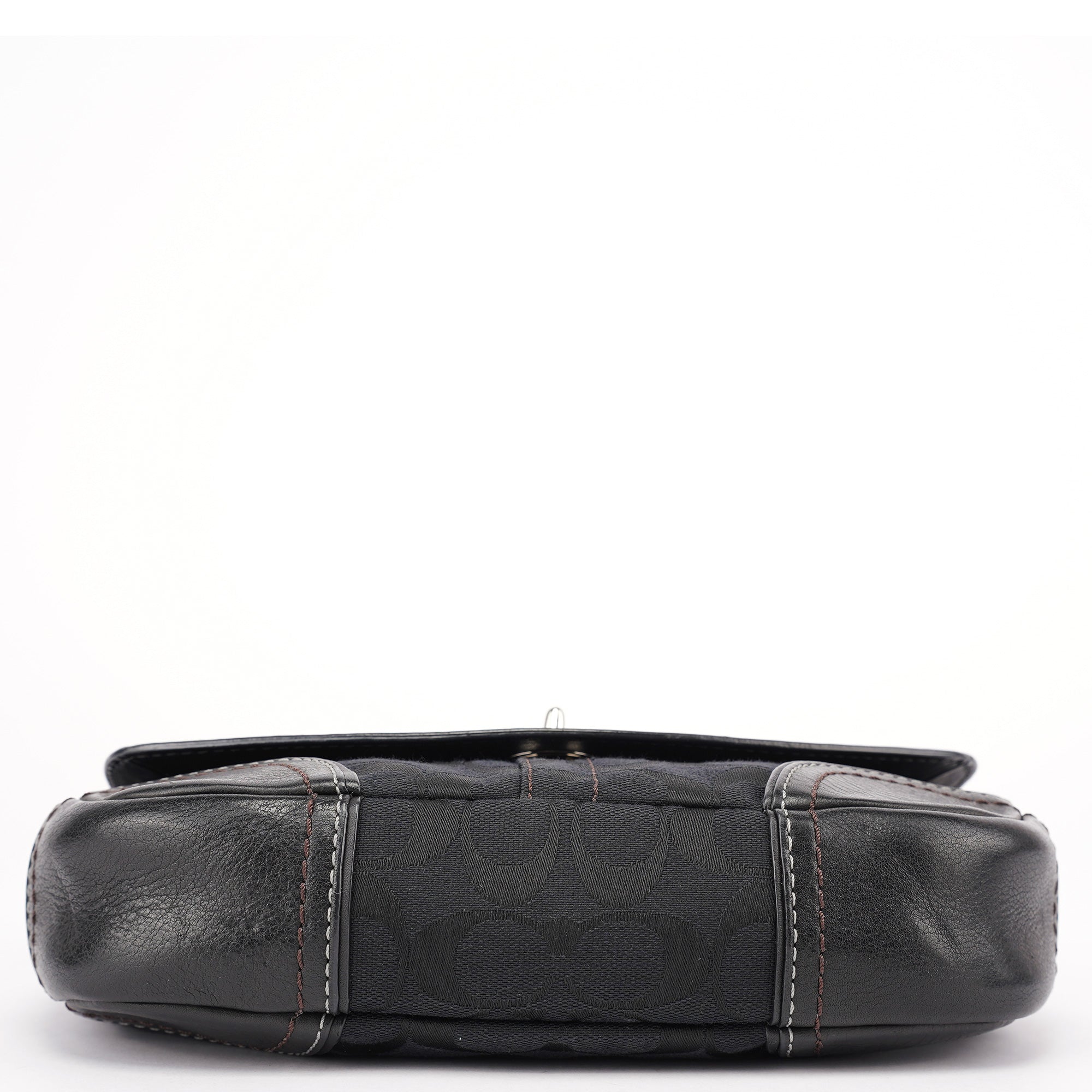 Black Turnlock Shoulder Bag