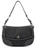 Black Turnlock Shoulder Bag