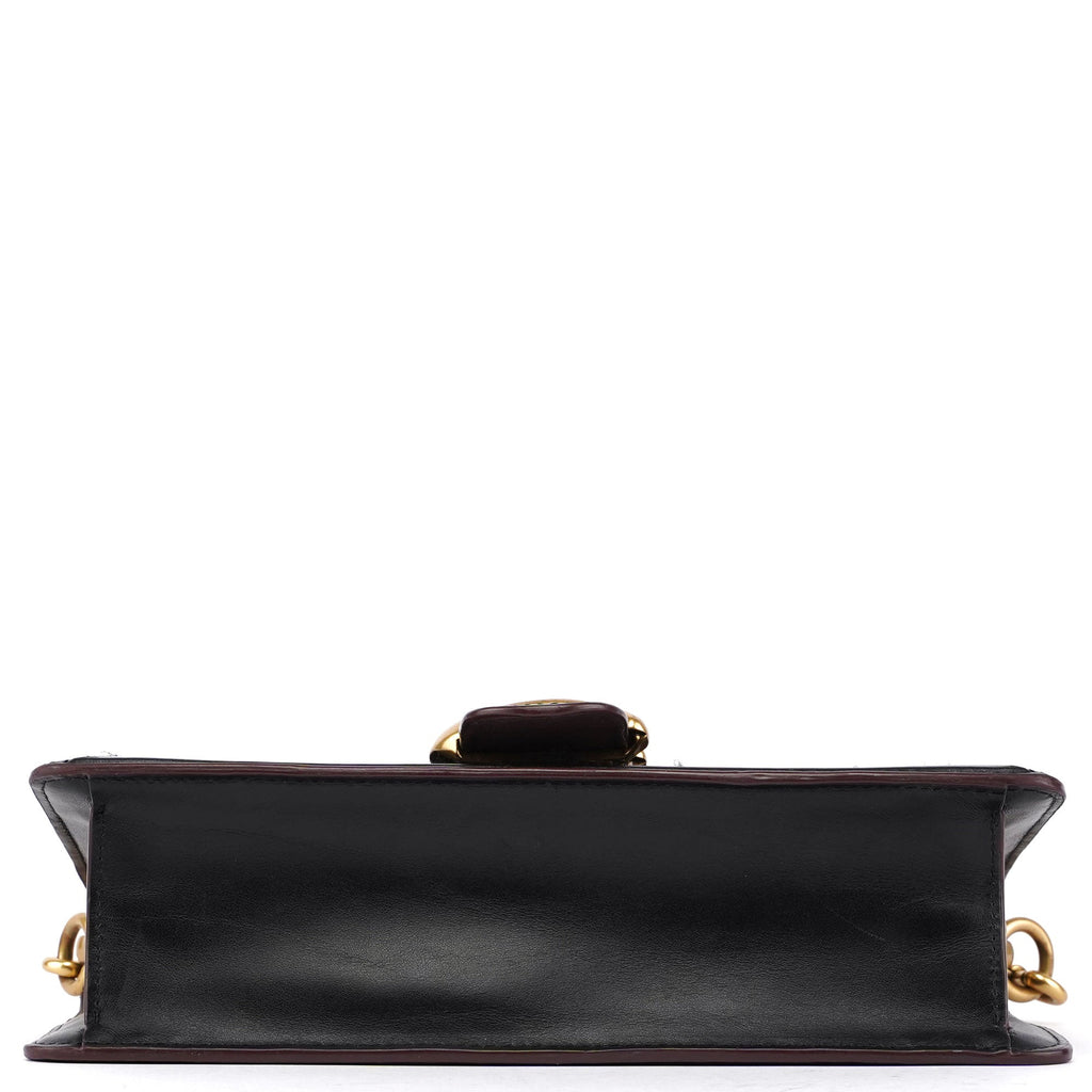 Black Tweed Leather Tabby Shoulder Bag