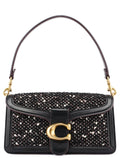 Black Tweed Leather Tabby Shoulder Bag